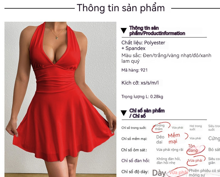 Summer backless fashion satin halter dress