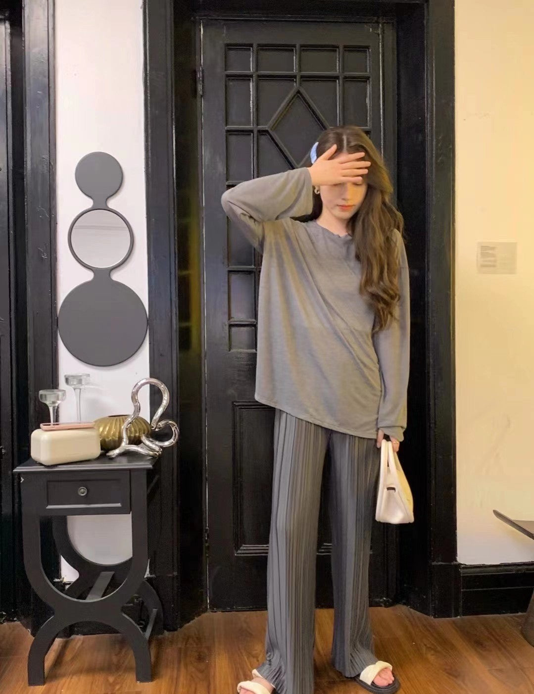 Summer Thin Pleated Pants Casual Versatile Wide-Leg Women's Pants