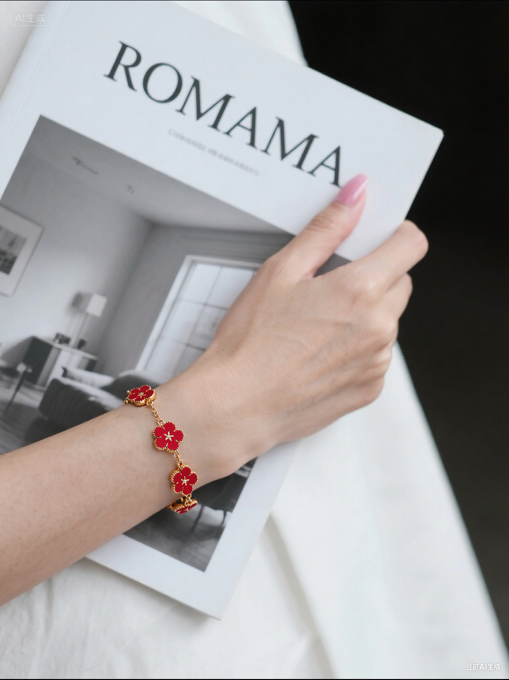 Double-sided Five Small Flower Bracelet