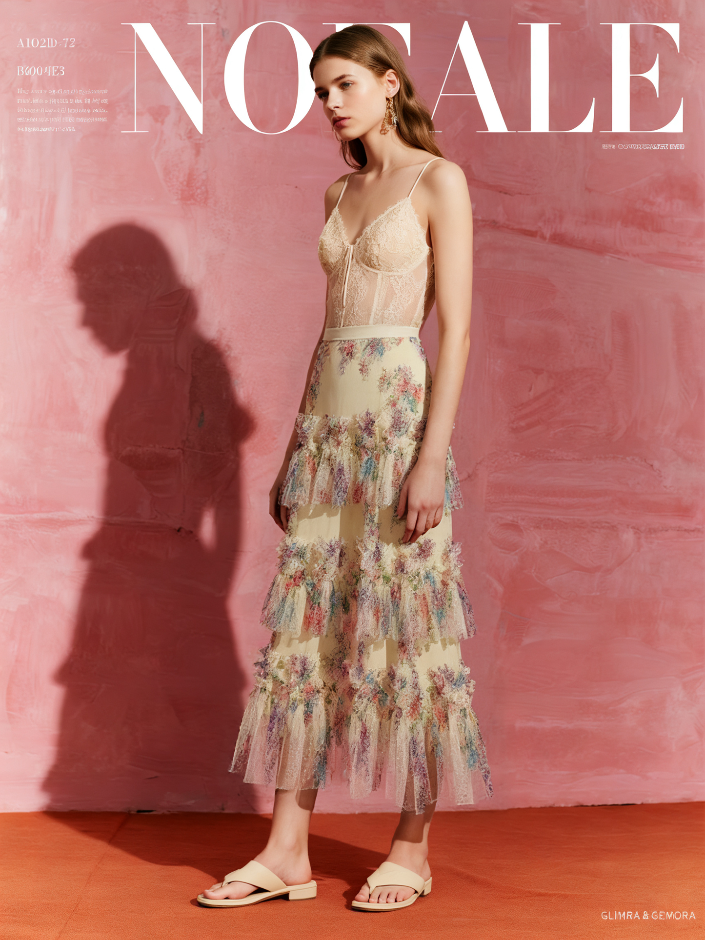 Heavy-duty Patchwork Printed Mesh Cake Skirt Half Skirt