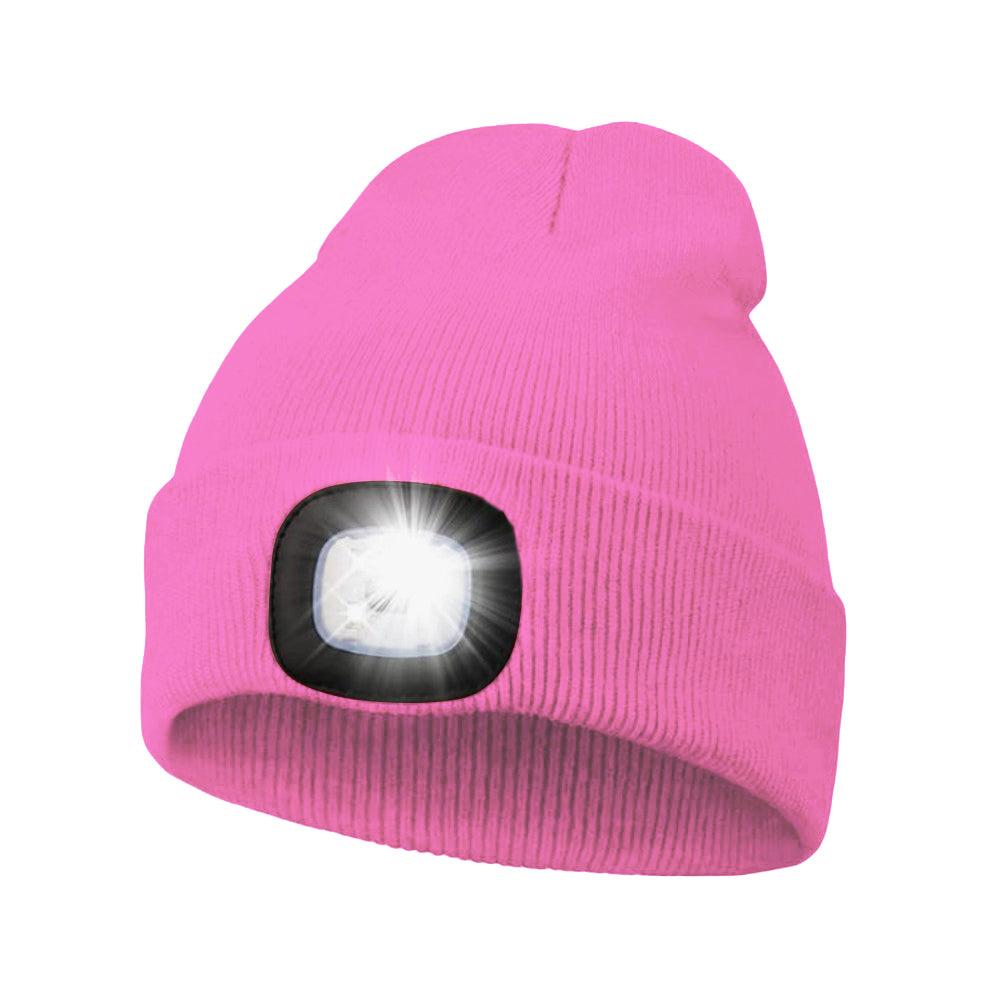 Outdoor LED Warm Lighting Knitted Hat Night Walking Hat Fishing Hat Glowing LED Knitted Hat Outdoor