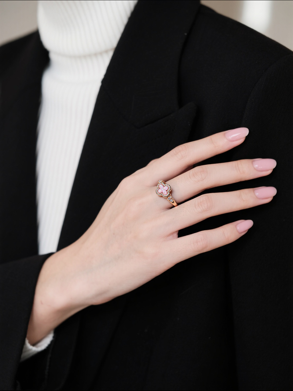 Pink Fritillary Flower Ring