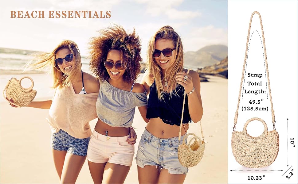 Straw Shoulder Bag For Women Woven Purse Beach Envelope Clutch Straws Wallet