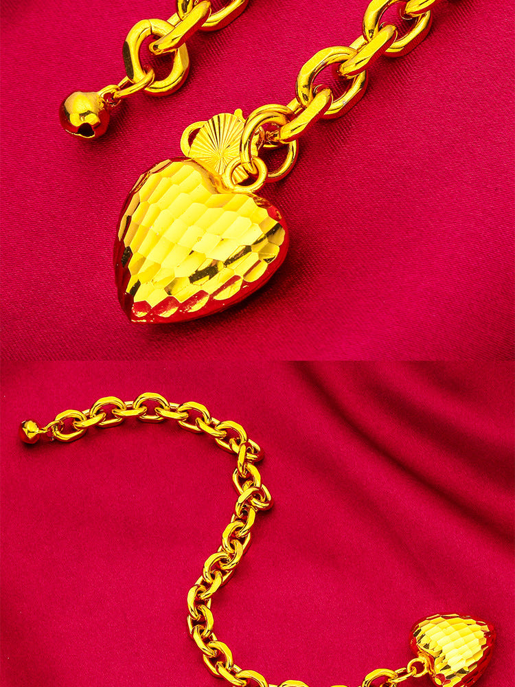 Gold Filled Hollow Heart Design Bracelet