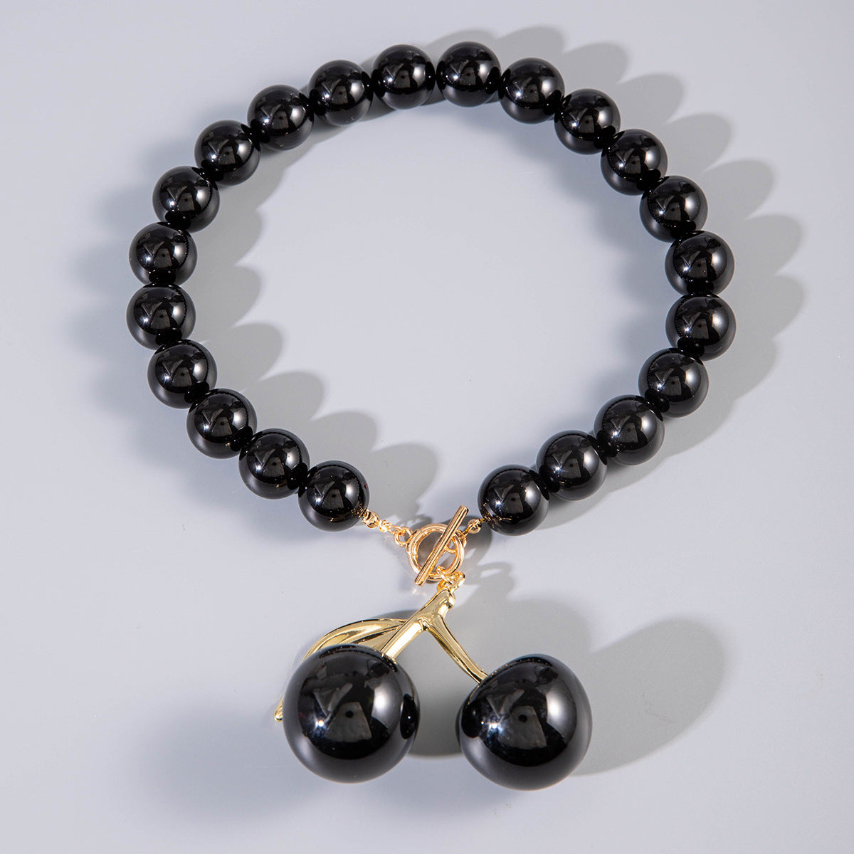 Exaggerated Acrylic Alloy Cherry Necklace