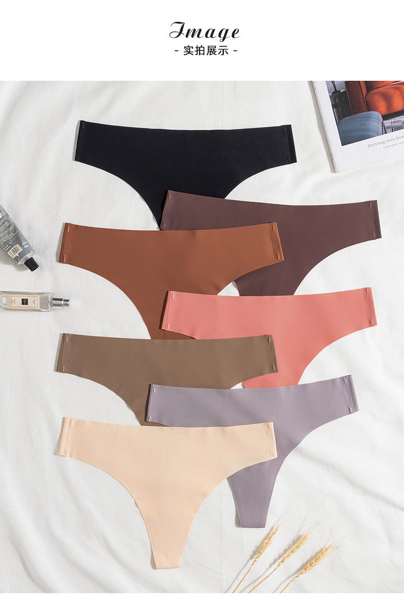 T-shaped Seamless Skin-friendly Bare-feel Sports Yoga Invisible Underwear