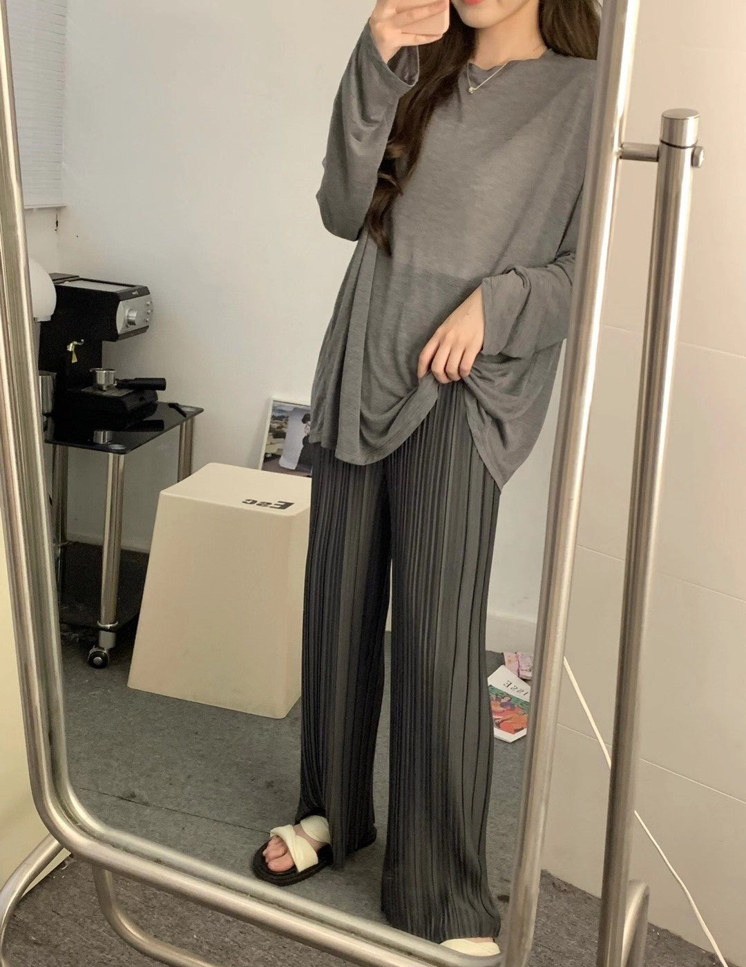 Summer Thin Pleated Pants Casual Versatile Wide-Leg Women's Pants