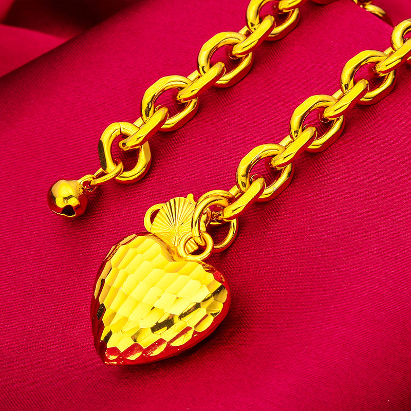 Gold Filled Hollow Heart Design Bracelet