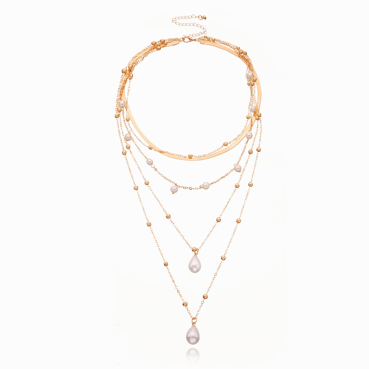 Vintage Pearl Multi-layer Round Bead Necklace