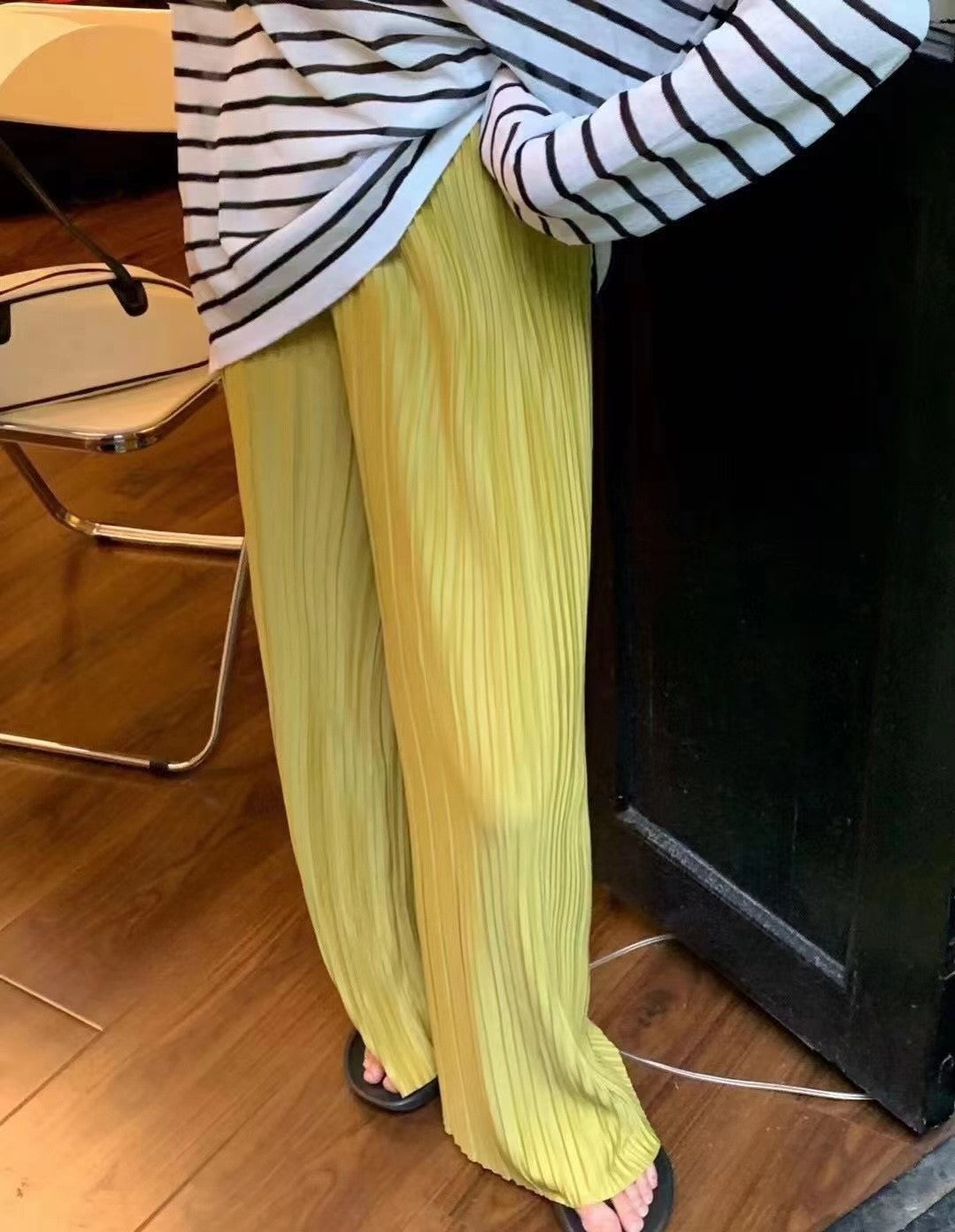 Summer Thin Pleated Pants Casual Versatile Wide-Leg Women's Pants