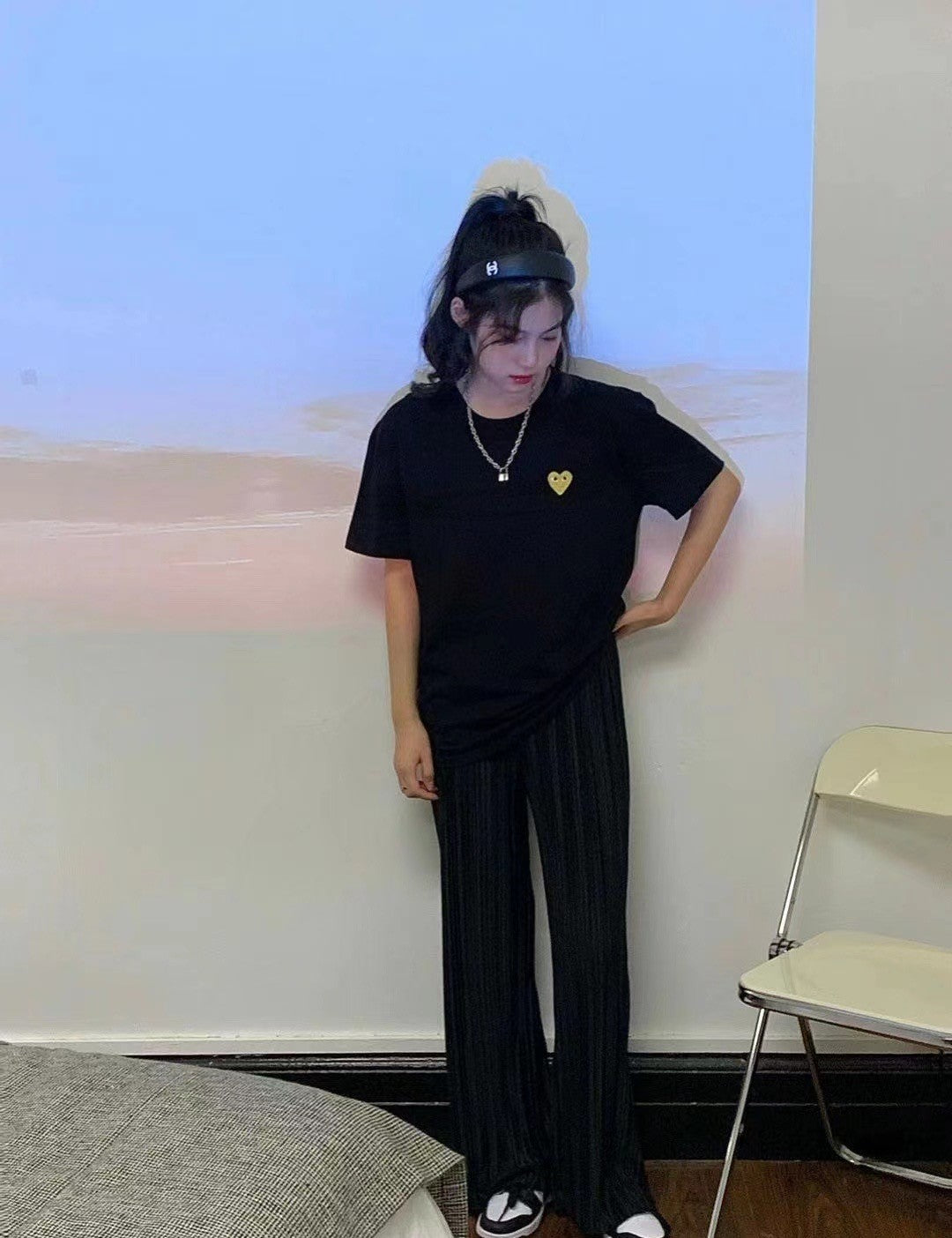 Summer Thin Pleated Pants Casual Versatile Wide-Leg Women's Pants