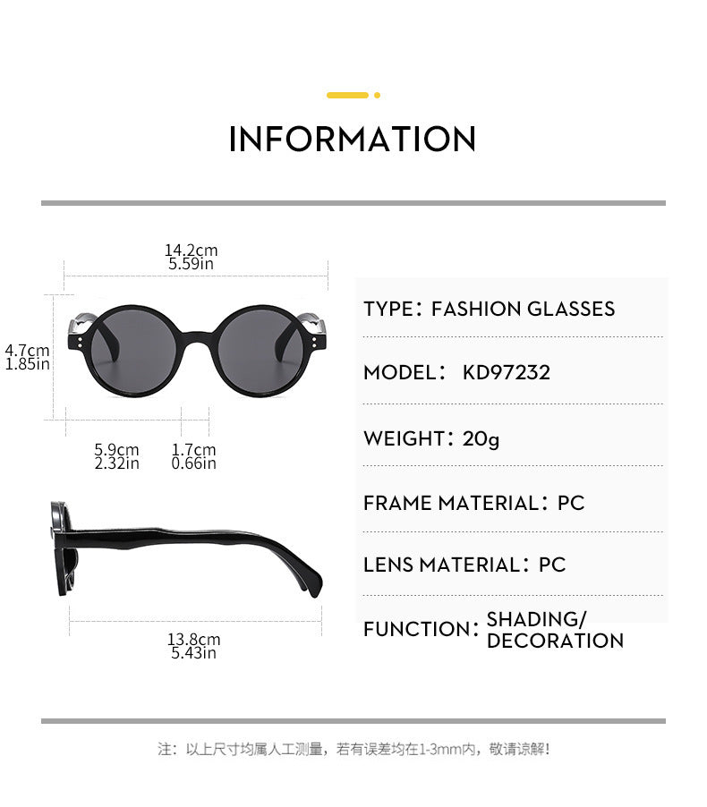 Retro Round Unisex Sunglasses