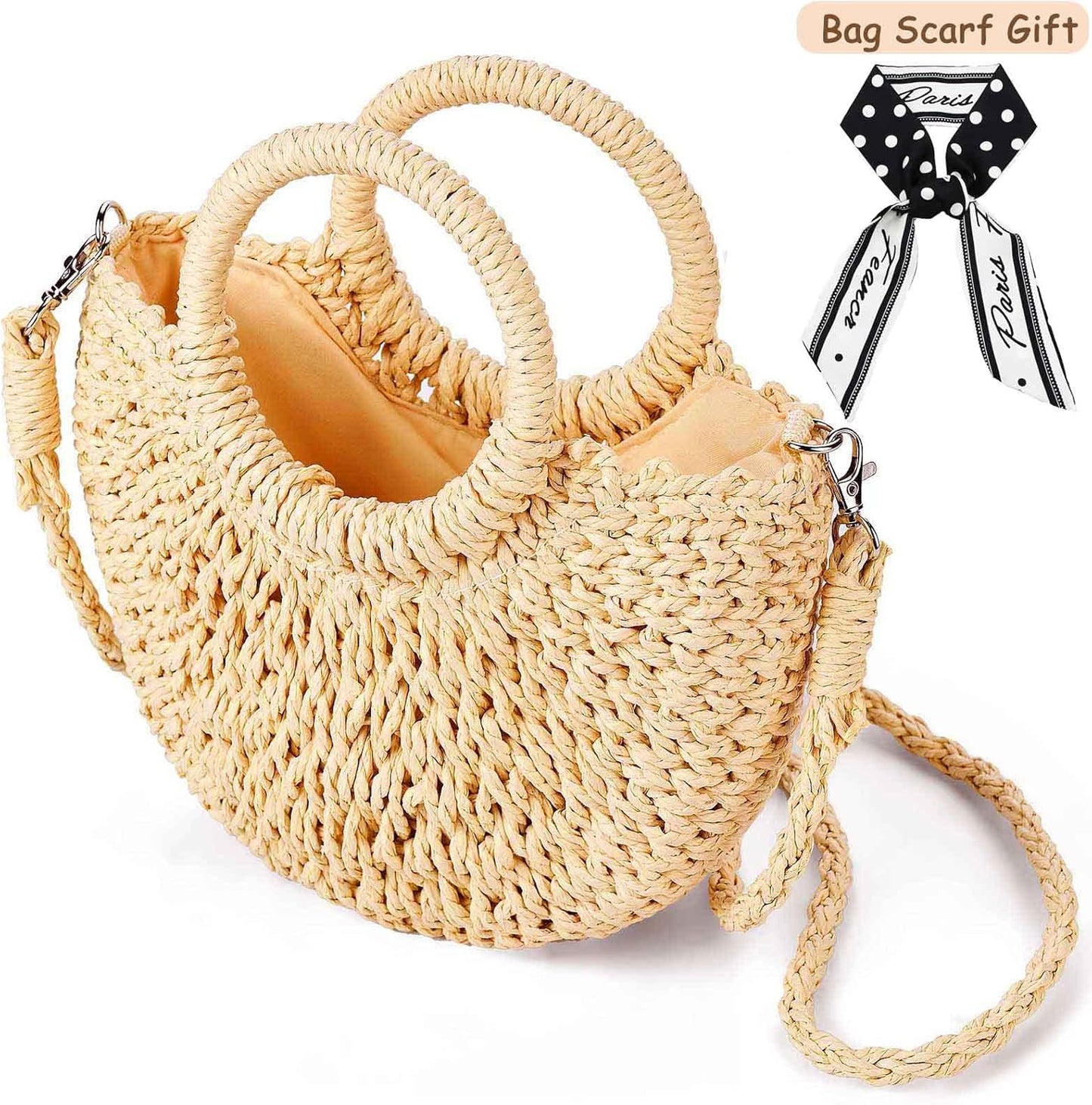 Straw Shoulder Bag For Women Woven Purse Beach Envelope Clutch Straws Wallet