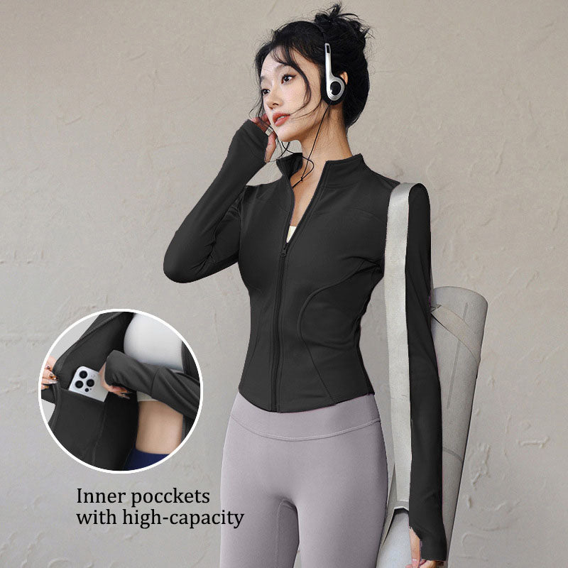 Grgr Sun Protection Quick-Dry Slim Fit Breathable High Elastic Yoga Wear