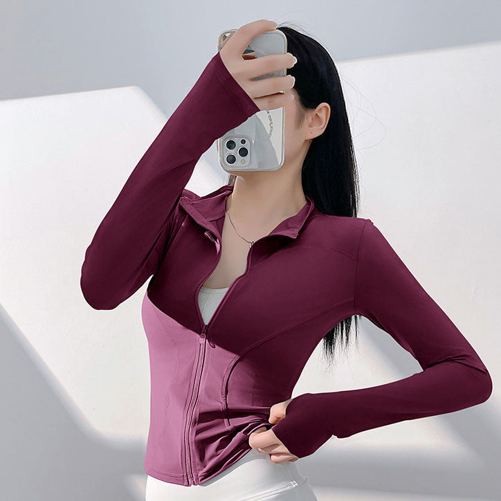 Grgr Sun Protection Quick-Dry Slim Fit Breathable High Elastic Yoga Wear