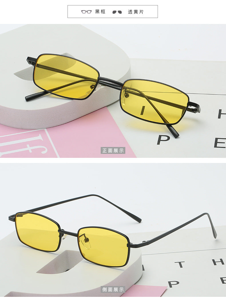 Small Square fashion Metal Sunglasses