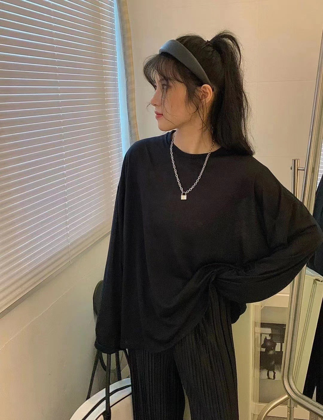 Summer Thin Pleated Pants Casual Versatile Wide-Leg Women's Pants