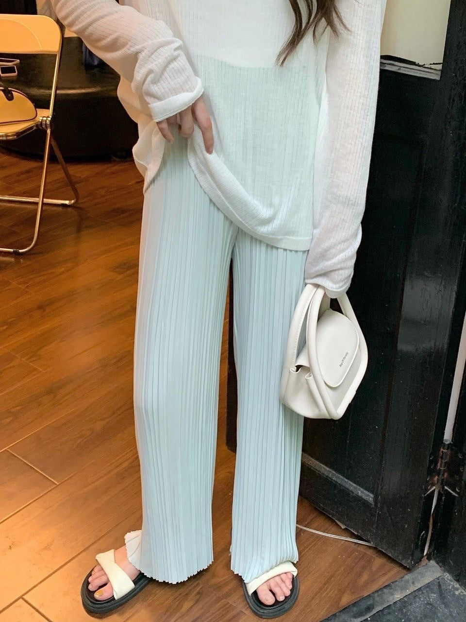 Summer Thin Pleated Pants Casual Versatile Wide-Leg Women's Pants