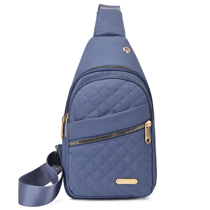 Simple Women's Multi-layer Embroidery Large Capacity Outdoor Casual Crossbody Bag