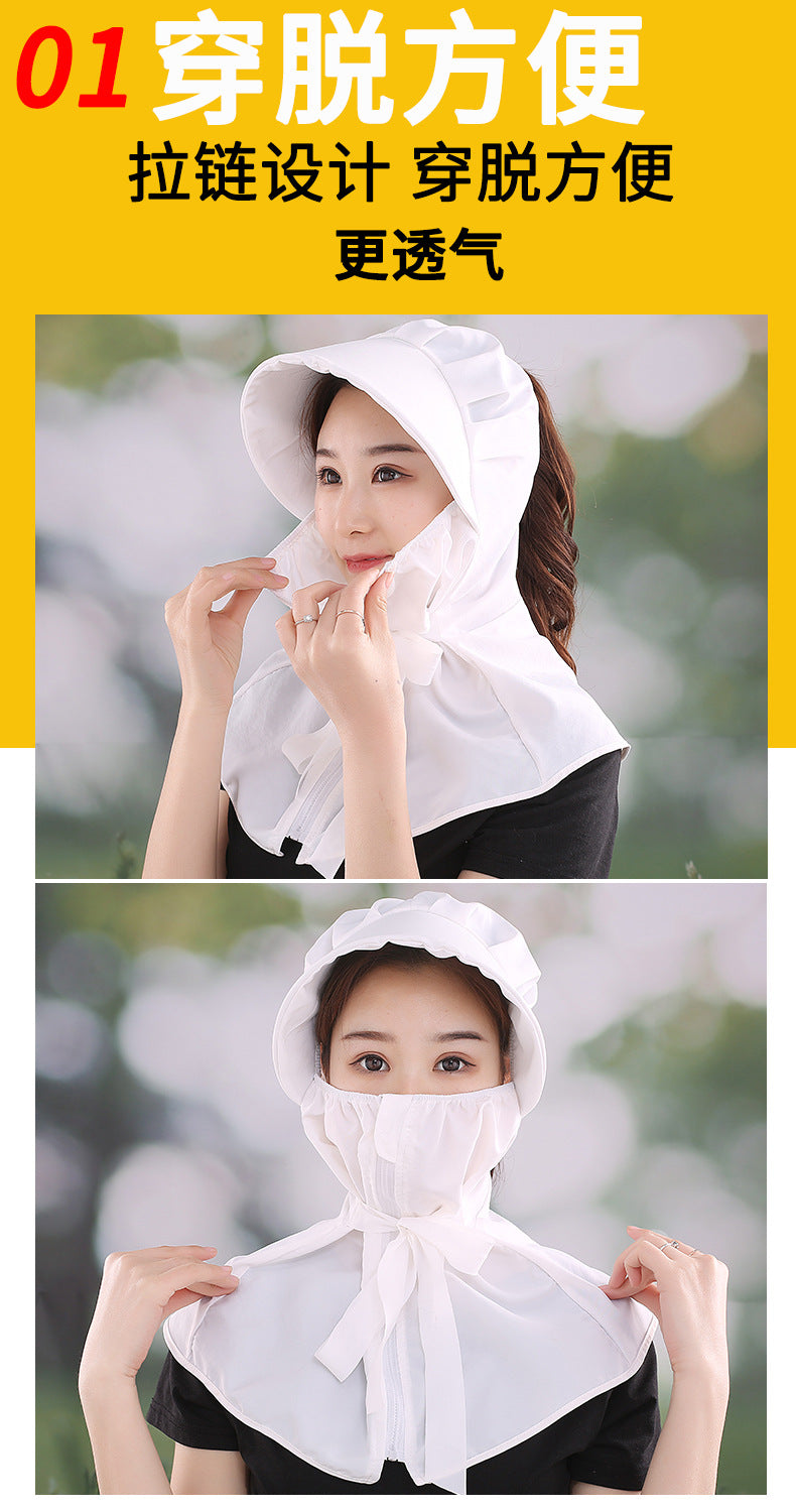 Sunshade Mask Outdoor UV Protection Integrated Sun Hat