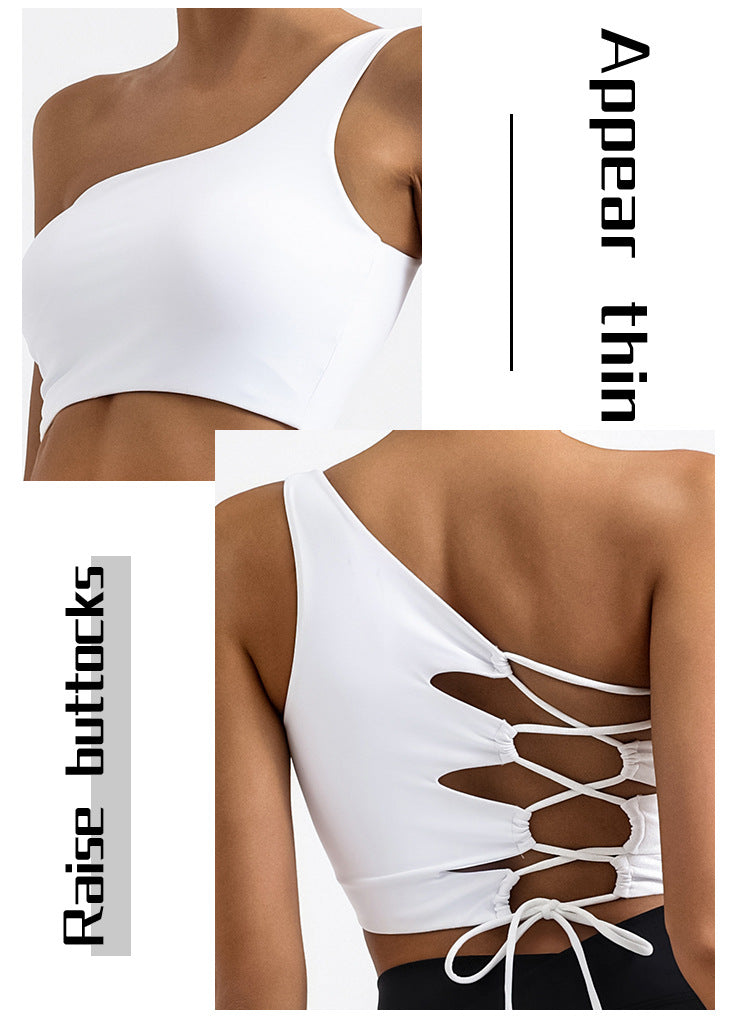 Outdoor One-Shoulder Lace-Up Quick-Dry Vest