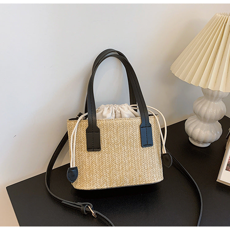 Summer Vacation Straw Bag Cross body Small Square Bag