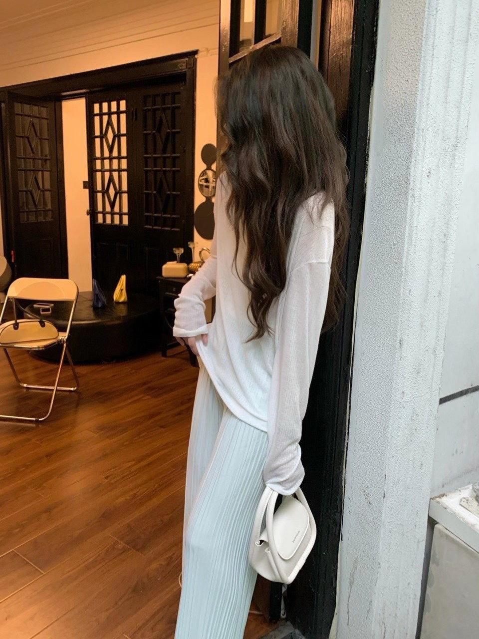 Summer Thin Pleated Pants Casual Versatile Wide-Leg Women's Pants