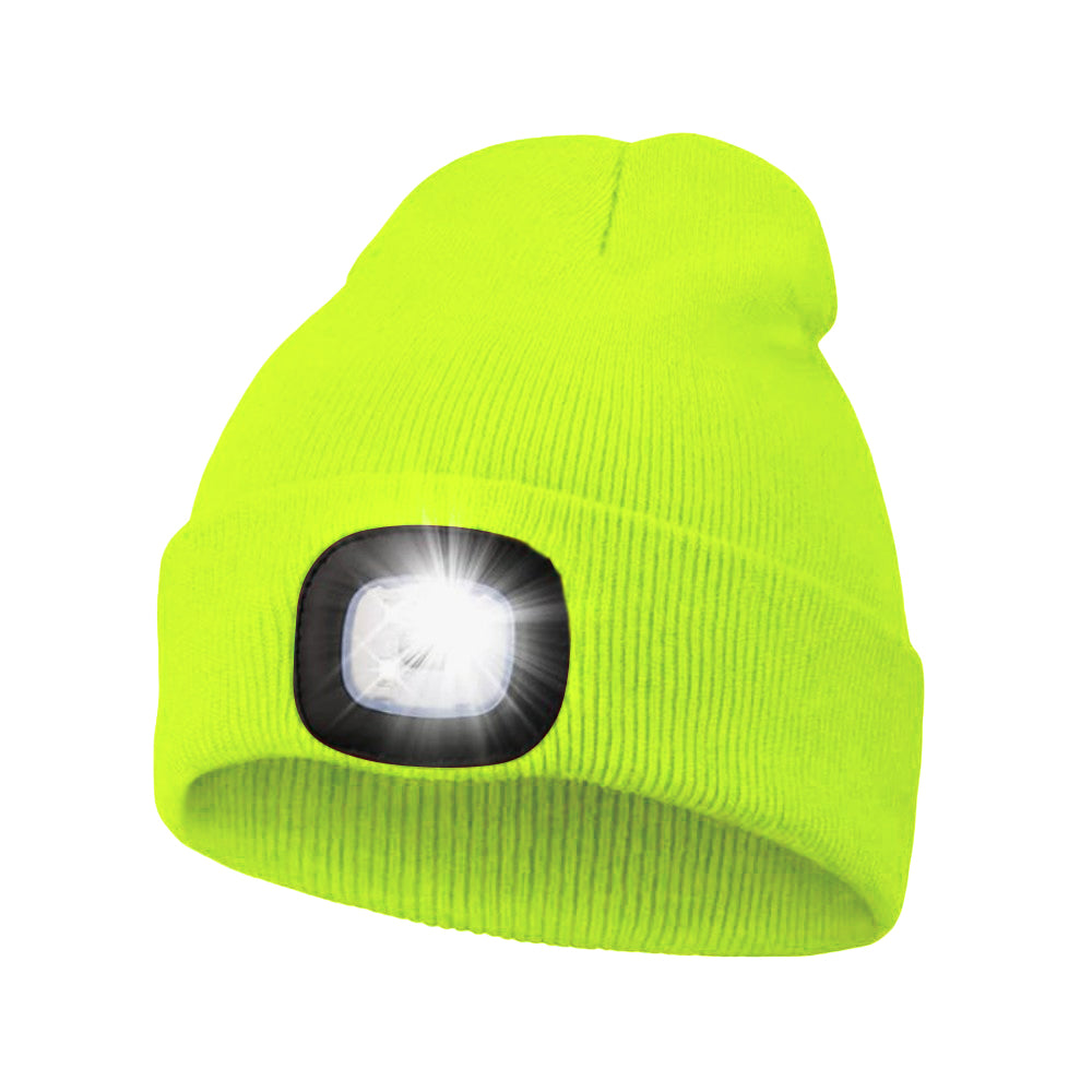 Outdoor LED Warm Lighting Knitted Hat Night Walking Hat Fishing Hat Glowing LED Knitted Hat Outdoor