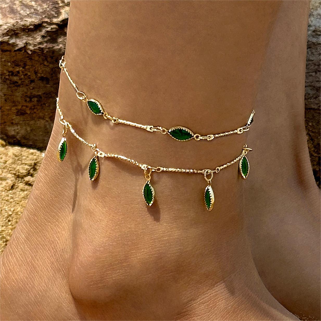 Zircon Water Drop Geometric Tassel Necklace