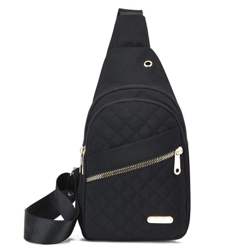 Simple Women's Multi-layer Embroidery Large Capacity Outdoor Casual Crossbody Bag