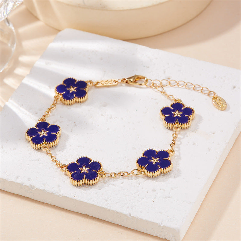 Double-sided Five Small Flower Bracelet