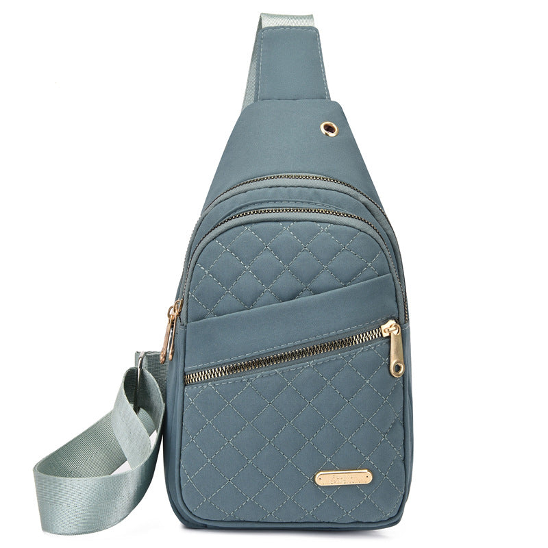 Simple Women's Multi-layer Embroidery Large Capacity Outdoor Casual Crossbody Bag