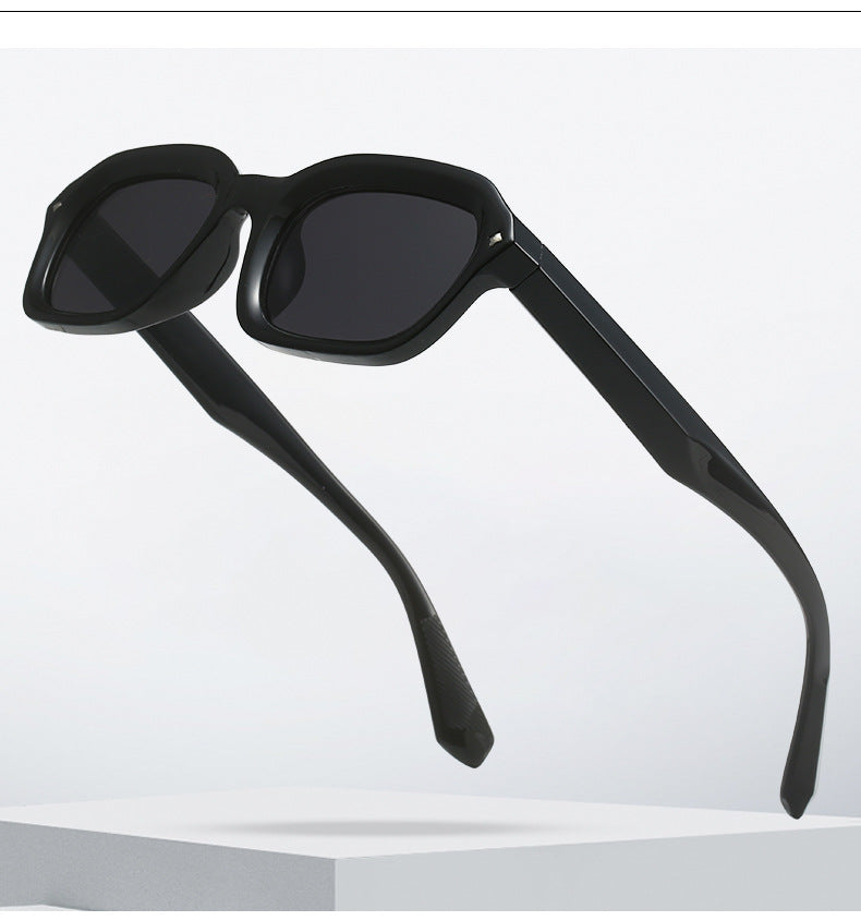 Retro high-end narrow frame square sunglasses