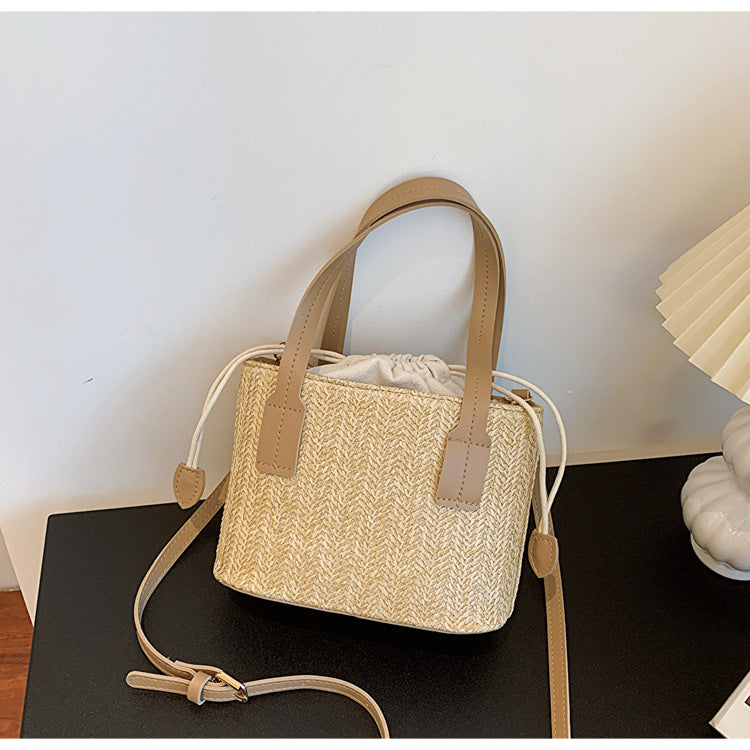 Summer Vacation Straw Bag Cross body Small Square Bag