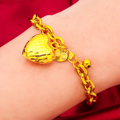 Gold Filled Hollow Heart Design Bracelet