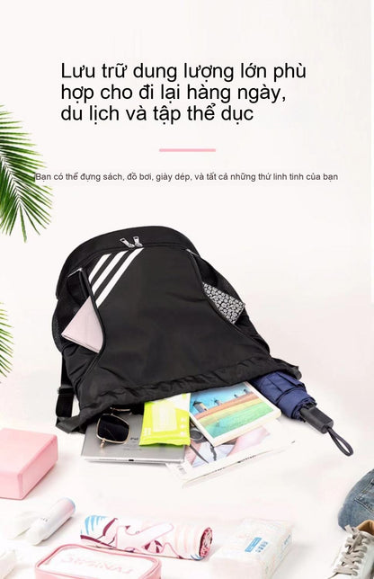 Drawstring Large Capacity Lightweight Dry-Wet Separation Swimming Travel Bag