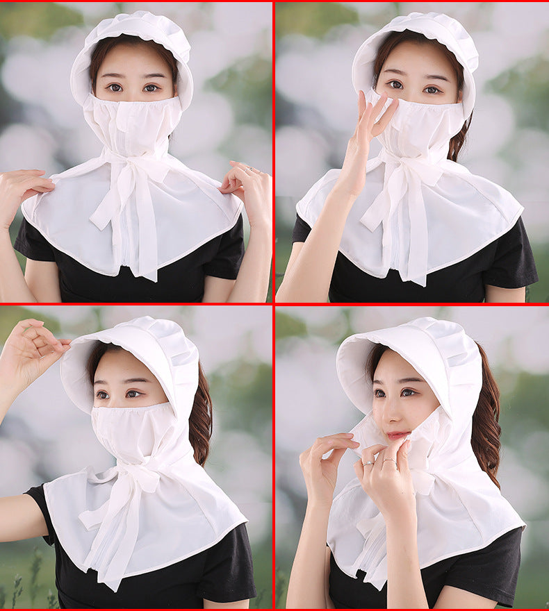 Sunshade Mask Outdoor UV Protection Integrated Sun Hat
