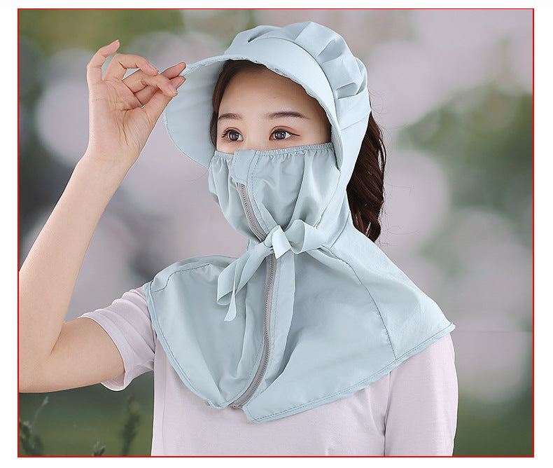 Sunshade Mask Outdoor UV Protection Integrated Sun Hat