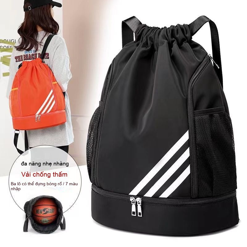 Drawstring Large Capacity Lightweight Dry-Wet Separation Swimming Travel Bag