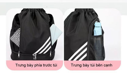 Drawstring Large Capacity Lightweight Dry-Wet Separation Swimming Travel Bag