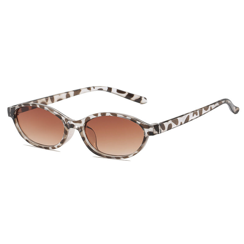 British Retro Oval Frame Sunglasses