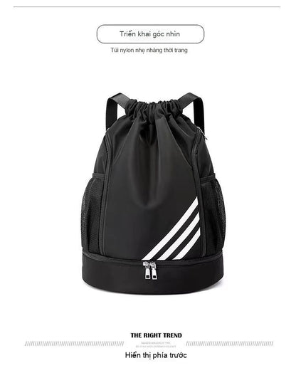 Drawstring Large Capacity Lightweight Dry-Wet Separation Swimming Travel Bag