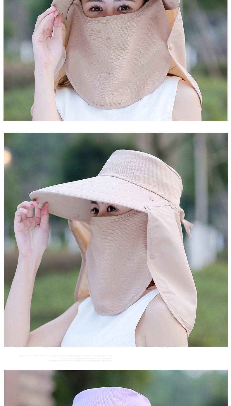 UV Protection Sunscreen Wide Brim Hat Outdoor Face Shield