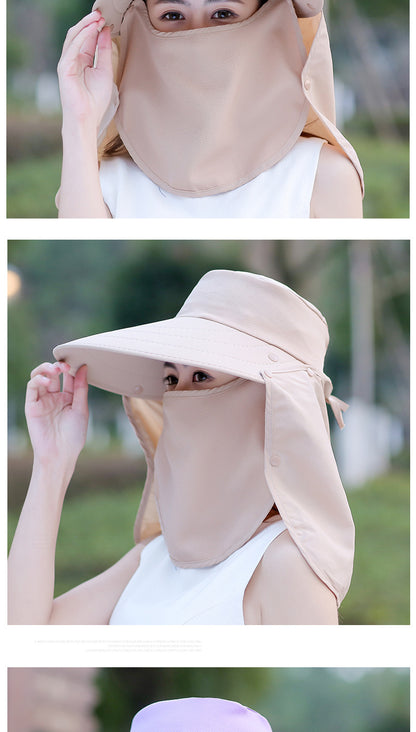 UV Protection Sunscreen Wide Brim Hat Outdoor Face Shield