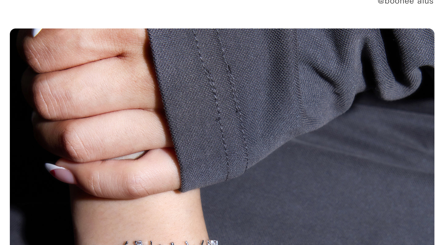 Braided Zircon Hollow Bracelet