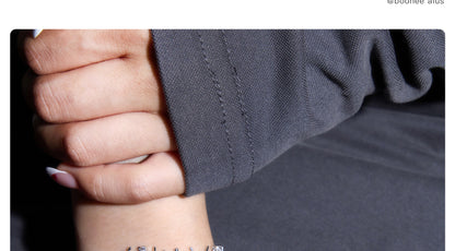 Braided Zircon Hollow Bracelet