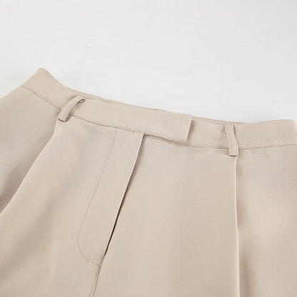Spring and Summer retro V-Neck Sleeveless Suit Long Pants Set
