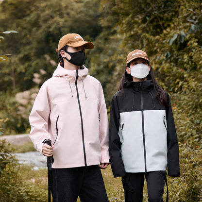 3-in-1 Waterproof Windproof Jacket Fleece Lined Outdoor Couple Hiking Jacket