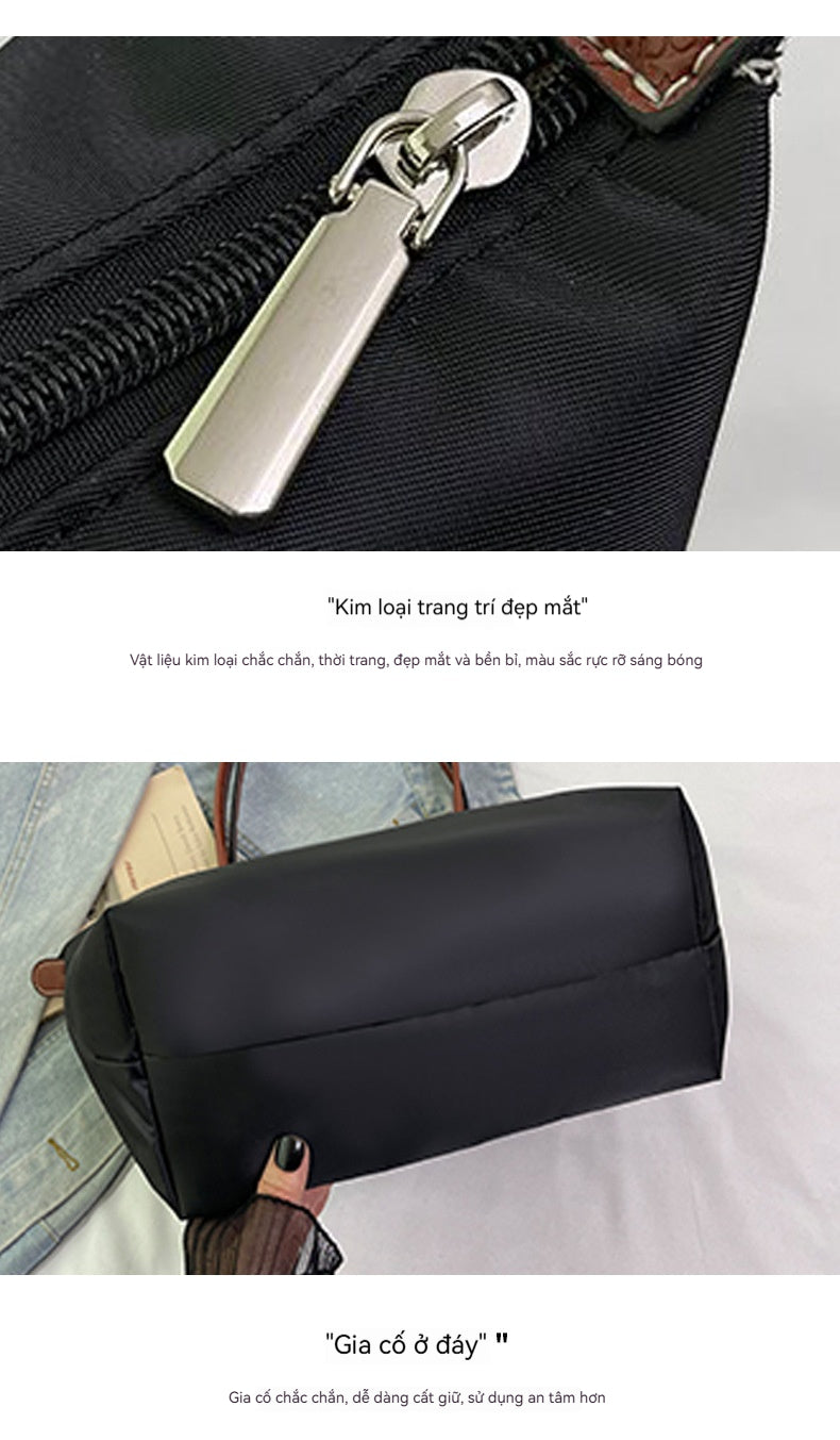 French Single Shoulder Eco-friendly Waterproof Nylon Tote Bag