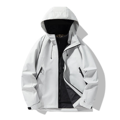 3-in-1 Waterproof Windproof Jacket Fleece Lined Outdoor Couple Hiking Jacket